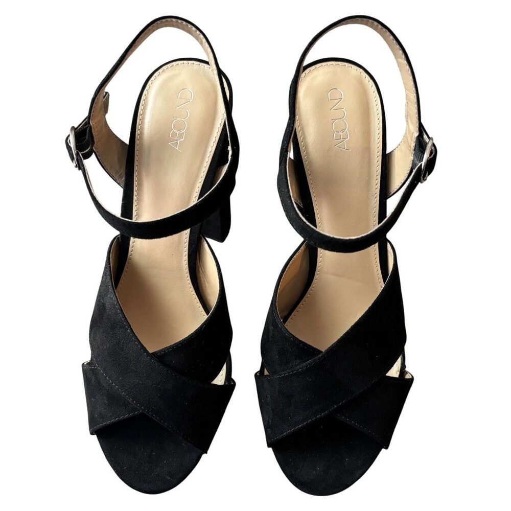 Abound Women’s Black Faux Suede Platform Block Heel Size 39 (9 US)